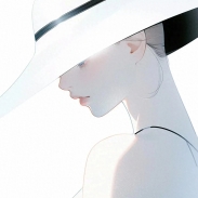 高冷优雅的白色系戴帽子的女士头像 有气质头像女